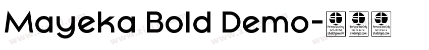 Mayeka Bold Demo字体转换